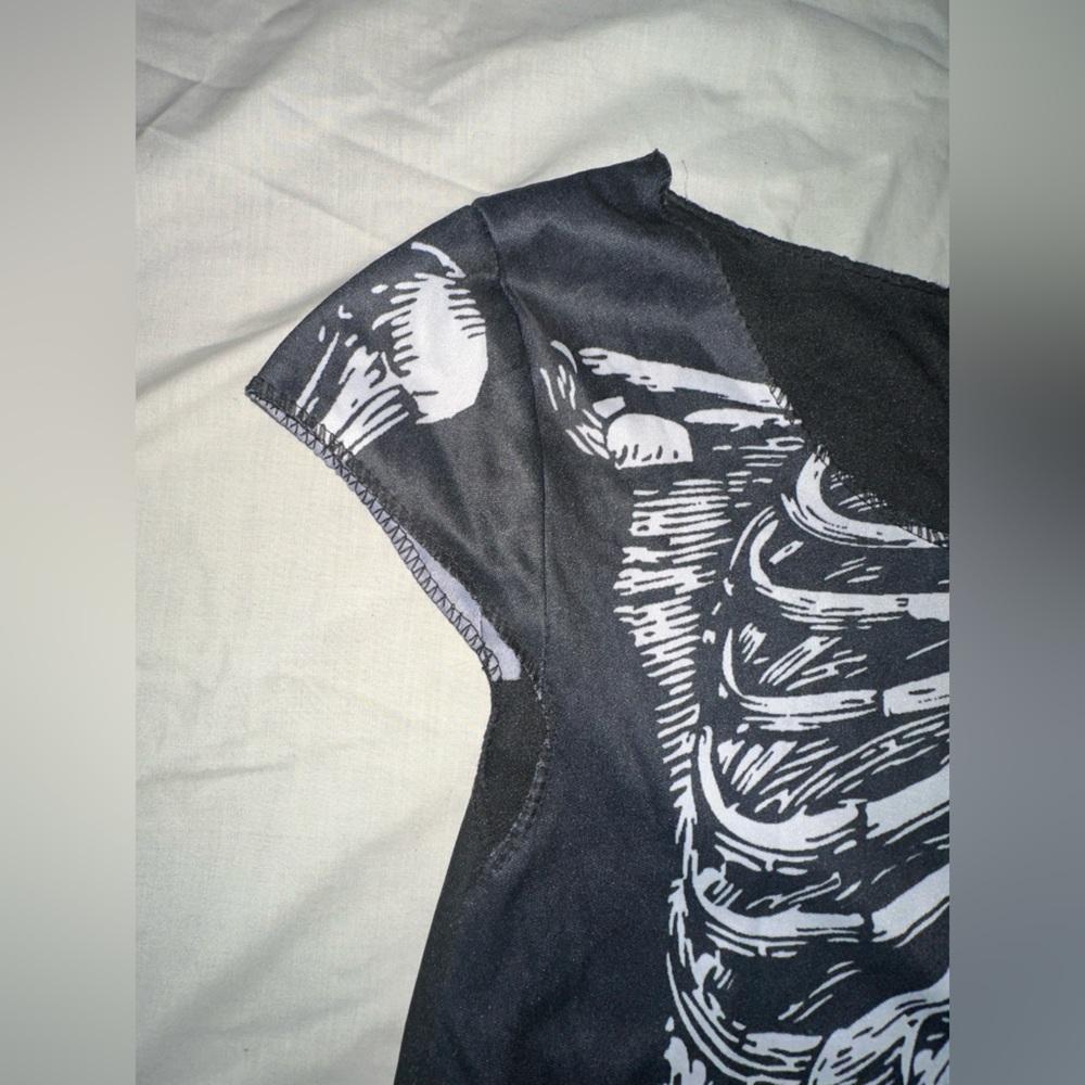 Women’s Skeleton Dress - Black and White - Picture 6 of 15